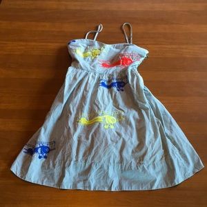 Moulinette Soeurs airplane pinstripe dress cotton summer sundress ✈️